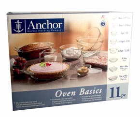 ANCHOR PYREX 11 PIECE COMPLETE DELUXE BAKESET: $85 FREE DELIVERY
