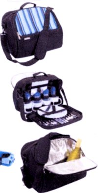 THERMOS 4 PERSON CARRY BAG PICNIC SET AND COOLER : $90 - Click Image to Close