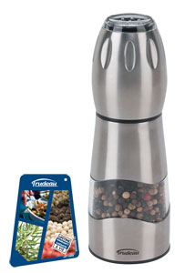 TRUDEAU DELUXE STAINLESS STEEL SALT AND PEPPER COMBO