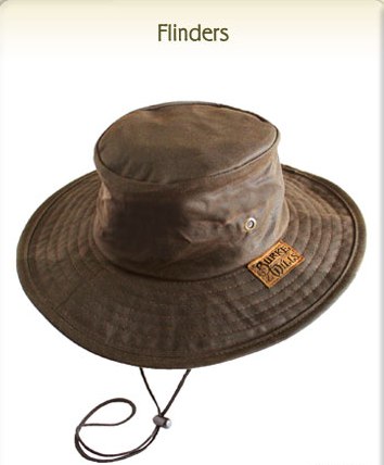 The Burke and Wills FLINDERS Oilskin Unisex Hat :$65
